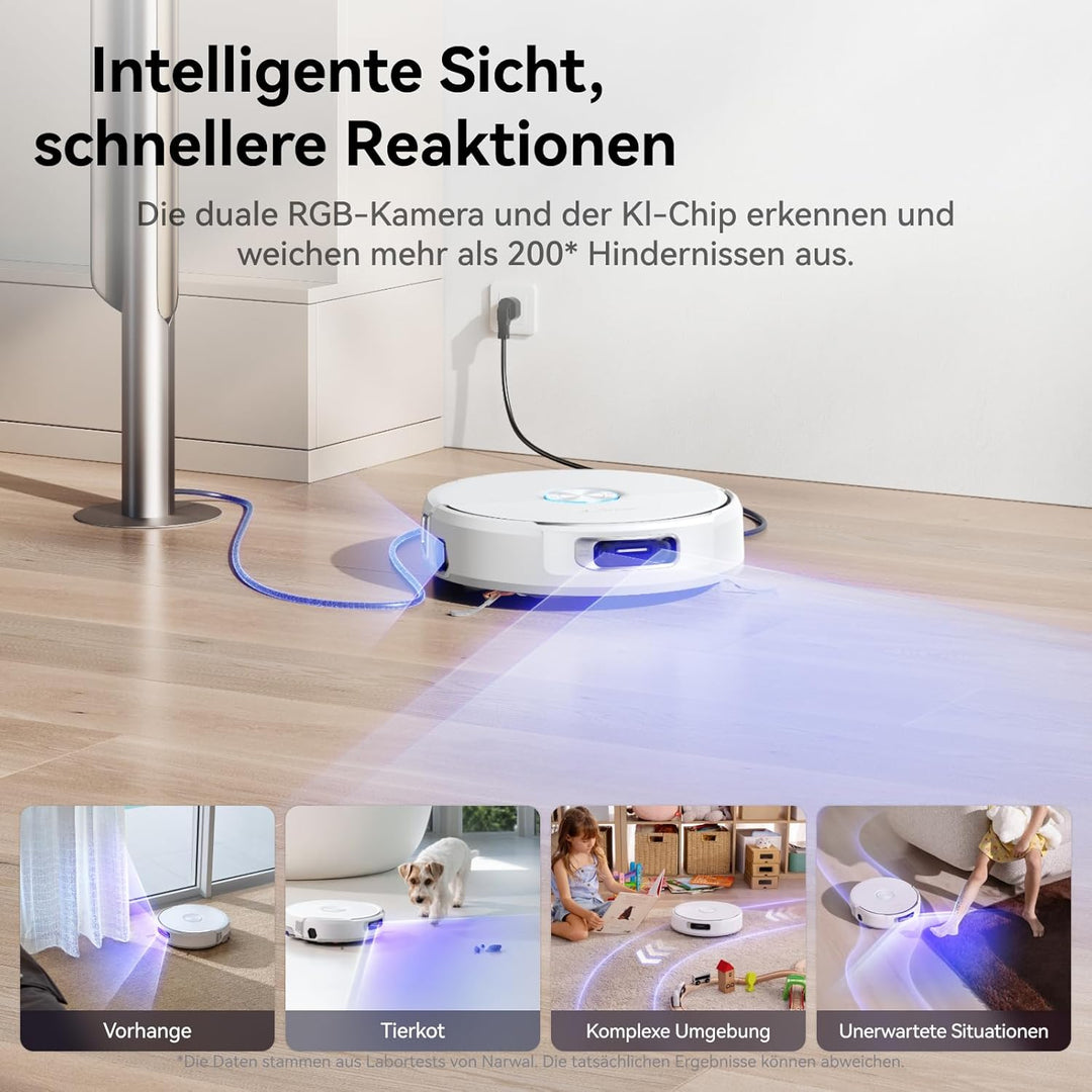 NARWAL Flow Saugroboter mit Wischfunktion, FlowWash-Moppsystem mit Echtzeit-Selbstreinigung, 22.000