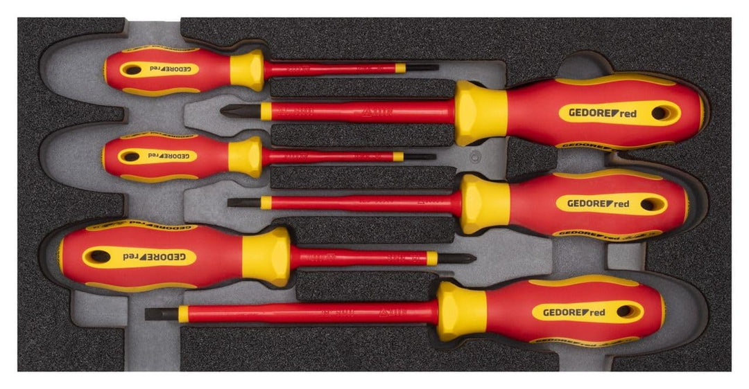 GEDORE red VDE Schraubendreher-Satz im 1/3 Schaumstoffmodul, 6-teilig