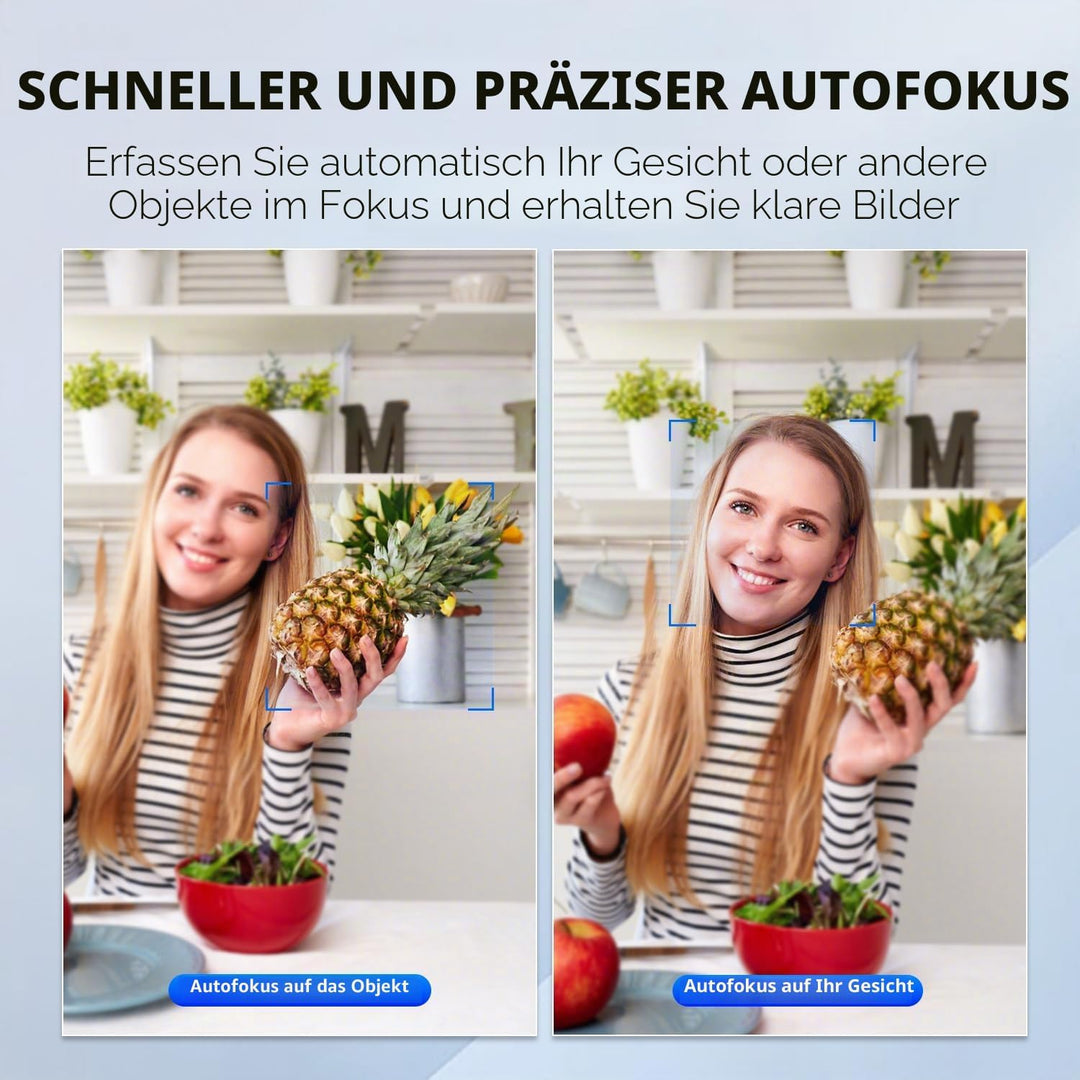 TOALLIN 2K QHD-Webcam mit Windows Hello, Gesichtserkennungs-Webcam, 5 Millionen Pixel, Computerkamer