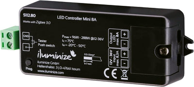 iluminize Zigbee 3.0 LED-Controller 1x 8A, 12V-36V, für weisse LEDs, Lightlink & Touchlink (1x 8A we