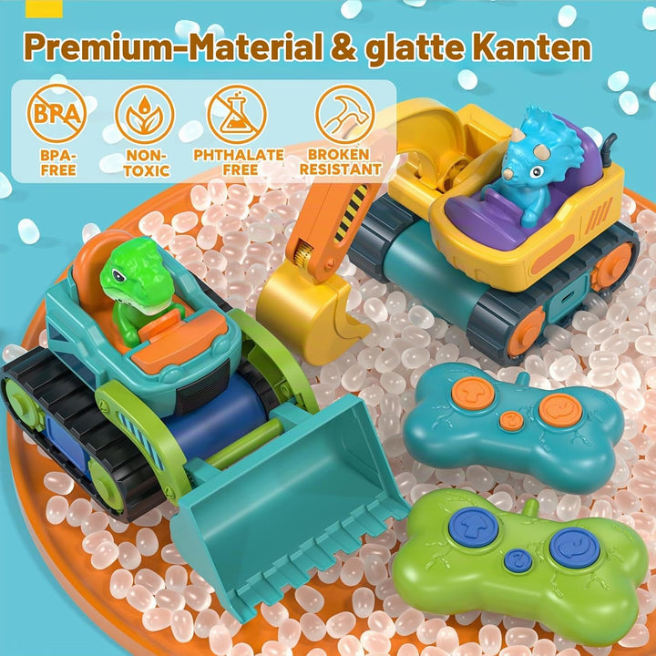 Lehoo Castle Ferngesteuertes Auto ab 3 Jahre, Geschenk Junge 2 Jahre, Bagger &amp; Bulldozer Kinder 2 Ja