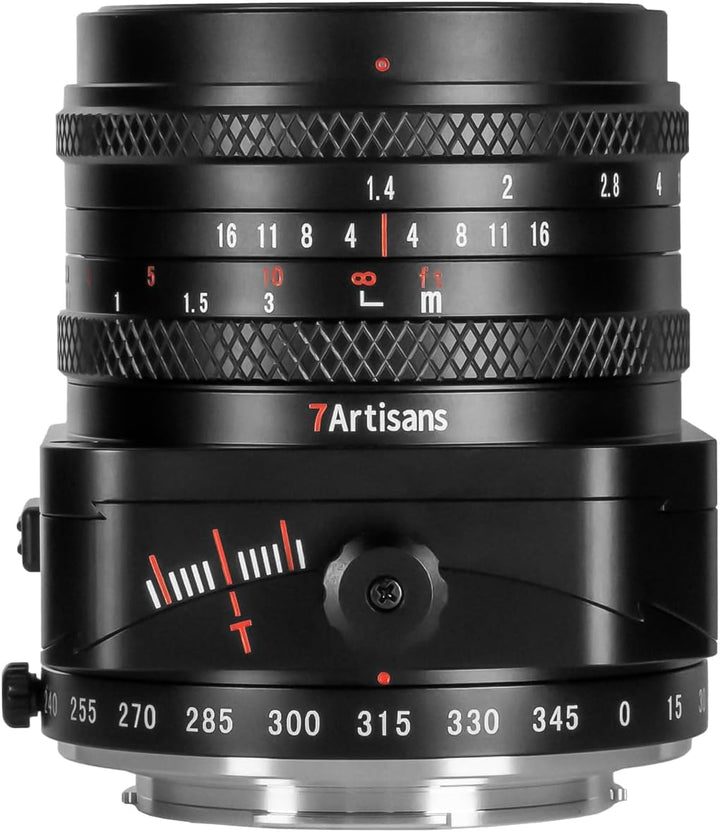 7artisans 50mm F1.4 Tilt Shift Objektiv APS-C Grosse Blende Prime Neigen Kamera Portraitobjektive fo