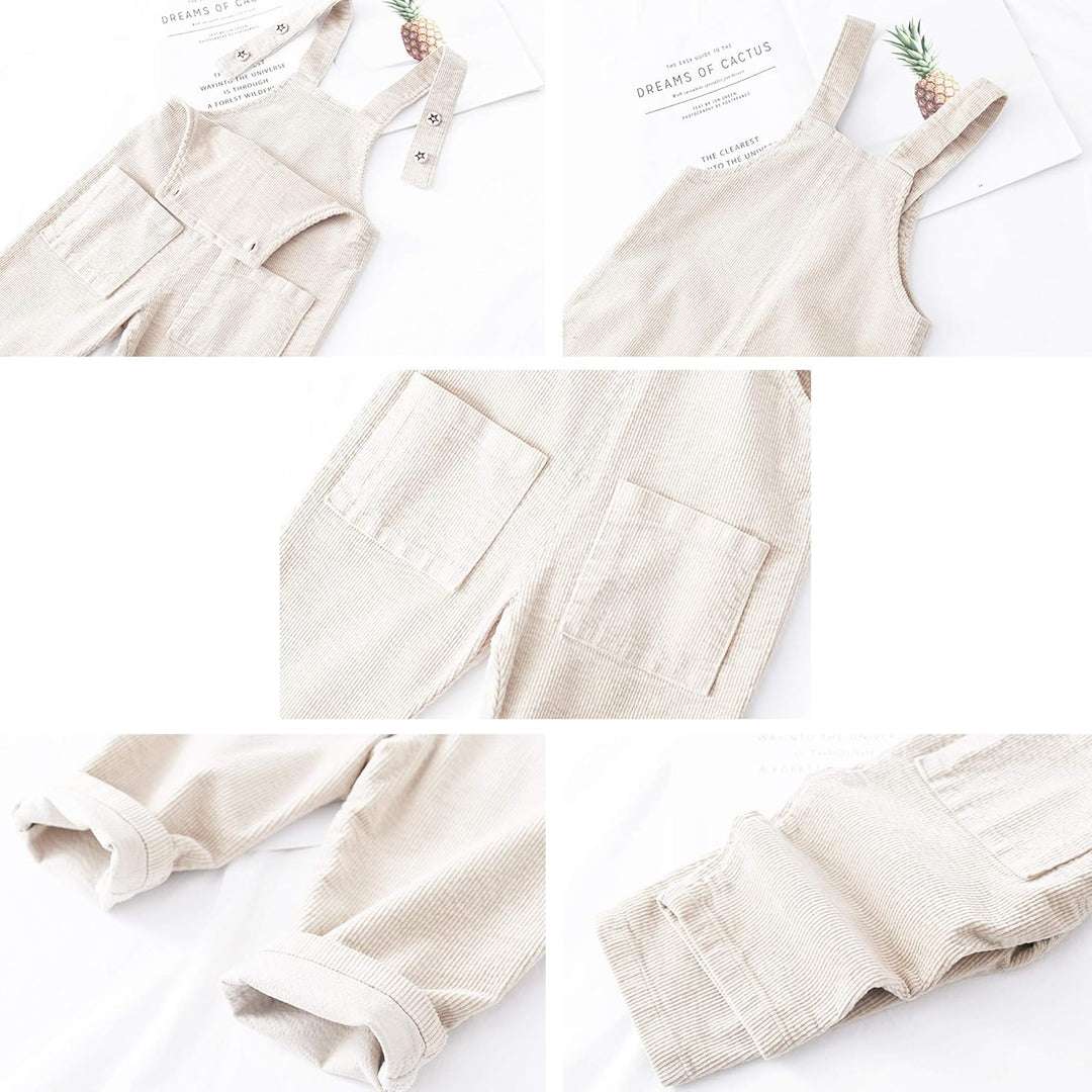 Camilife Baby Kleinkind Kinder Jungen Mädchen Kordsamt Latzhose Overall Kord Hose mit Hosenträger fü