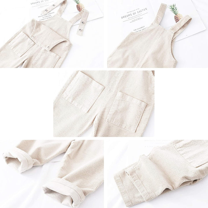Camilife Baby Kleinkind Kinder Jungen Mädchen Kordsamt Latzhose Overall Kord Hose mit Hosenträger fü