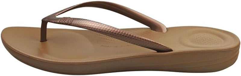 Fitflop Damen IQUSHION Ergonomische Zehentrenner Sandalen Flip Flops 36 EU Bronze, 36 EU Bronze