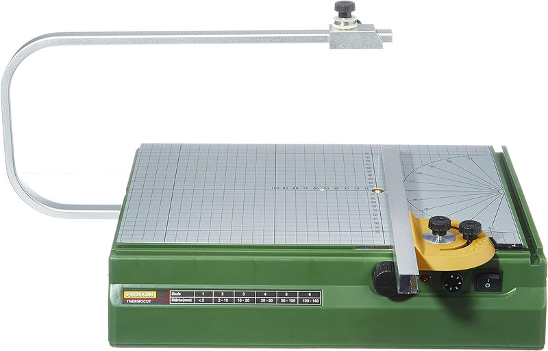 Proxxon Heissdraht-Schneidegerät Thermocut (Styroporschneider, aufgedrucktes Raster und Winkeleinste