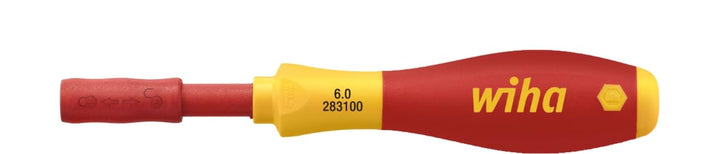 Wiha Schraubendreher mit Bithalter SoftFinish® electric slimVario für slimBits (34577) 6 mm x 50 mm