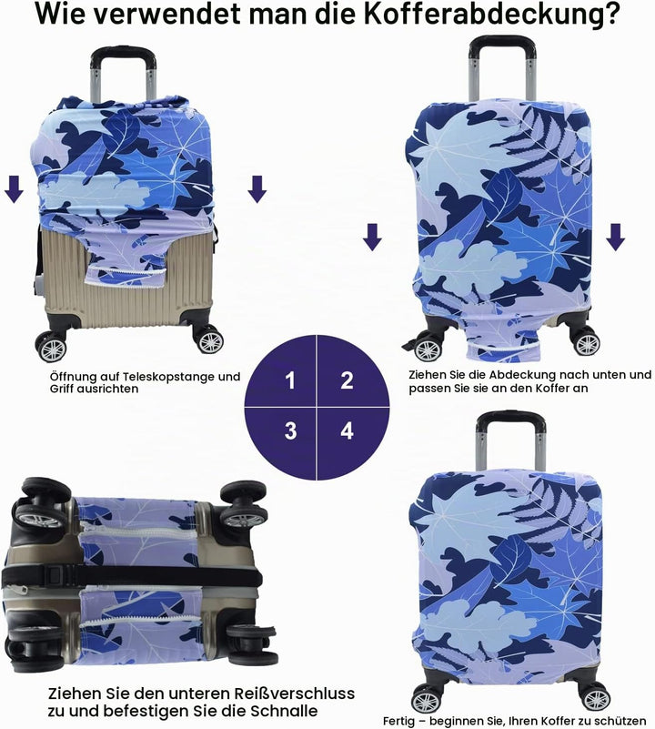 Reisegepäckabdeckung, Kofferschutztasche passt 29-30 Zoll Gepäck Bluemaple Blau XL: 29-30 Zoll Gepäc