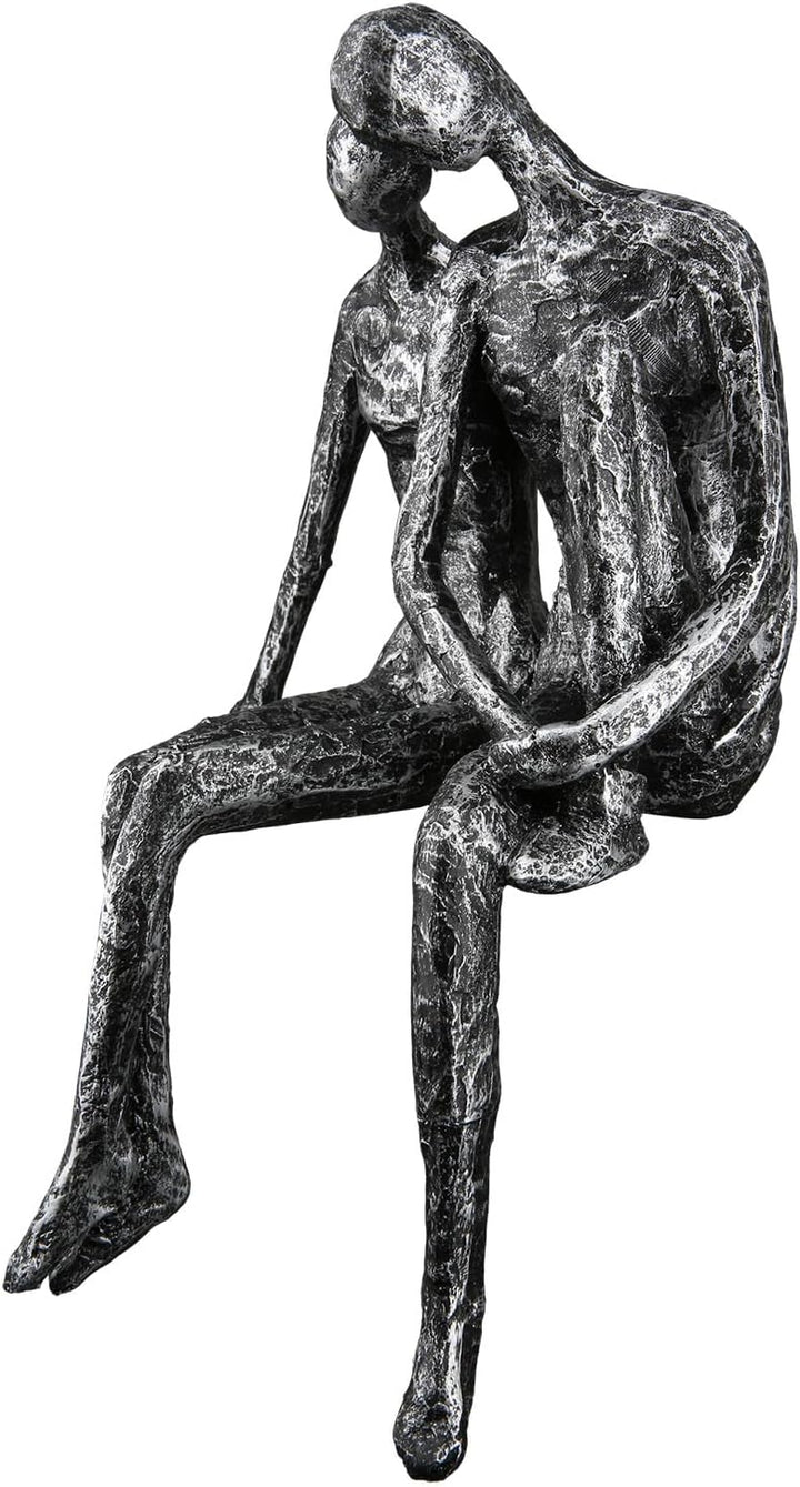 Casablanca 59657 Skulptur - Dekofigur "Couple" - Paar - Polyresin - Farbe: antik-silber Höhe 25
