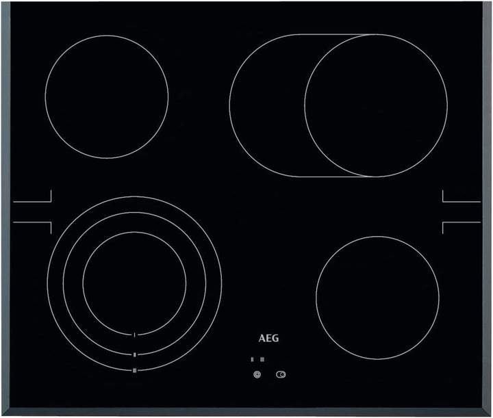 AEG HE604070FB Herdgebundenes Kochfeld / Strahlenbeheizt / 60 cm / Facetten-Design / 4 Kochzonen /