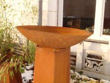 Zen Man Feuerschale Pflanzschale Kerzen Edelrost Neu 50cm 1.8mm rund Gartendeko Metall Eisen