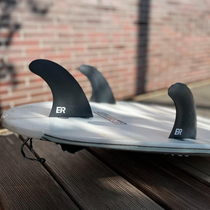 Eisbach Riders Bio-Based Surfboard FCS Thruster Fin Set mit Fin Key (Grösse G5 Medium) - Made in Ger