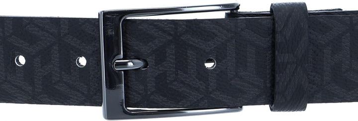 Tommy Hilfiger Layton Leather Belt Monogramm W85 Black