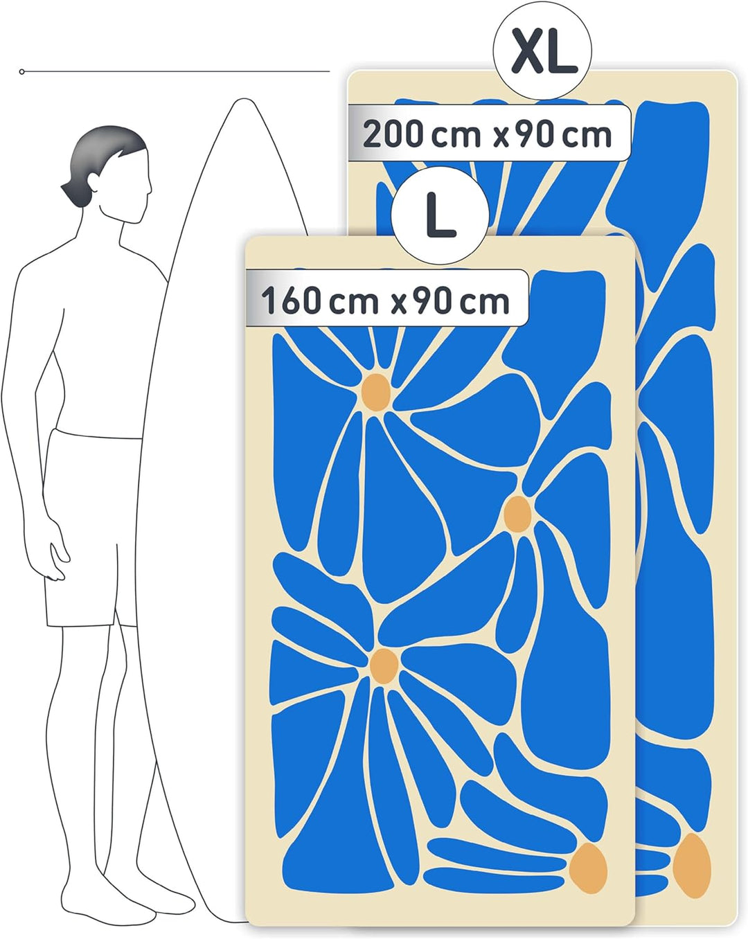 Fit-Flip Strandtuch XXL aus Mikrofaser - leicht und schnelltrocknend - 100% recyceltes Strandhandtuc
