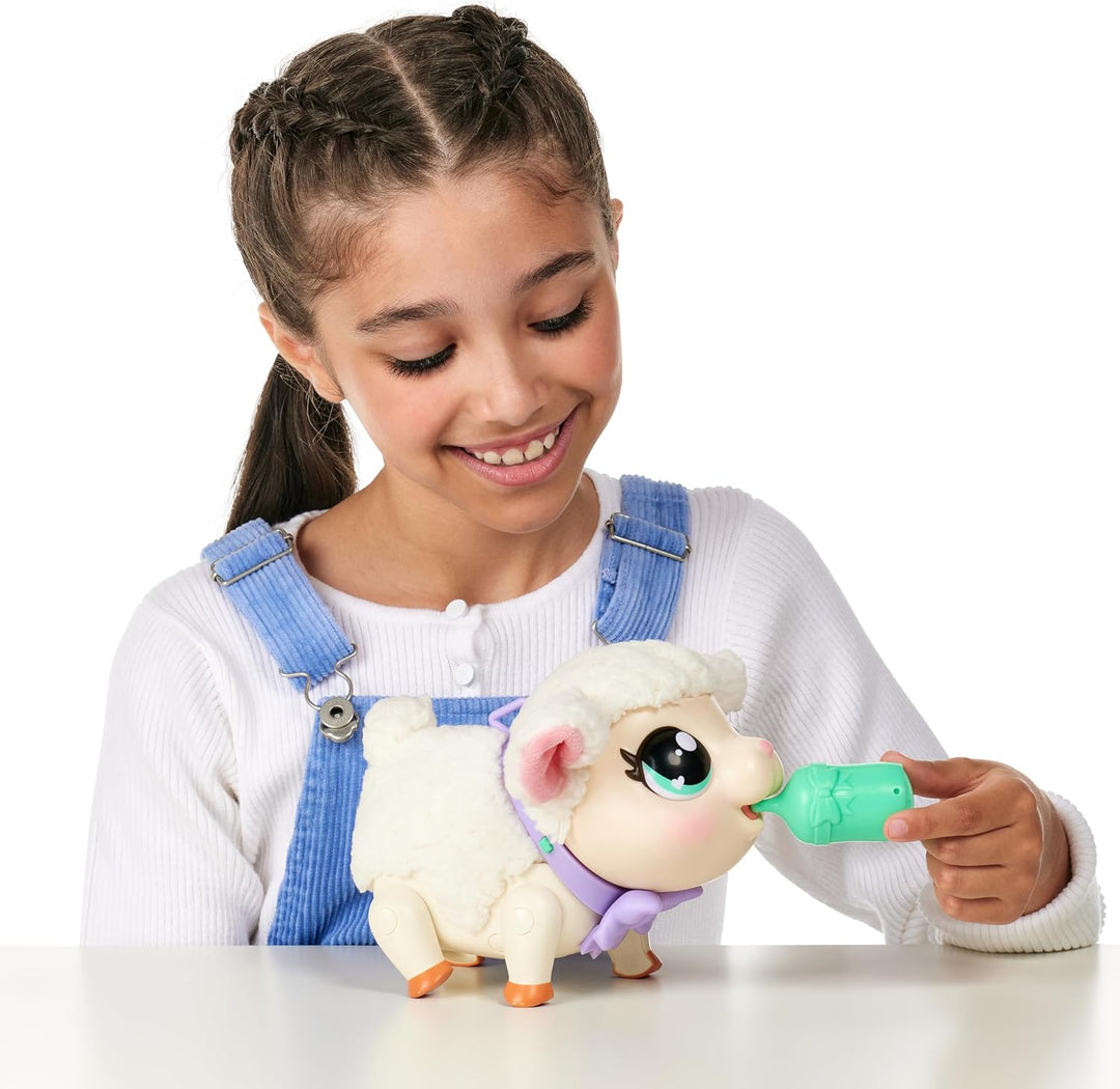 Little Live Pets Schäfchen Snowie: Interaktives Spielzeug-Lamm mit weichem Stofffell, das läuft und