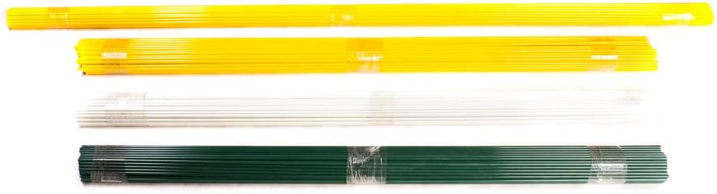 Fiberglasstäbe GELB - 140cm - 7mm - 100 Stück