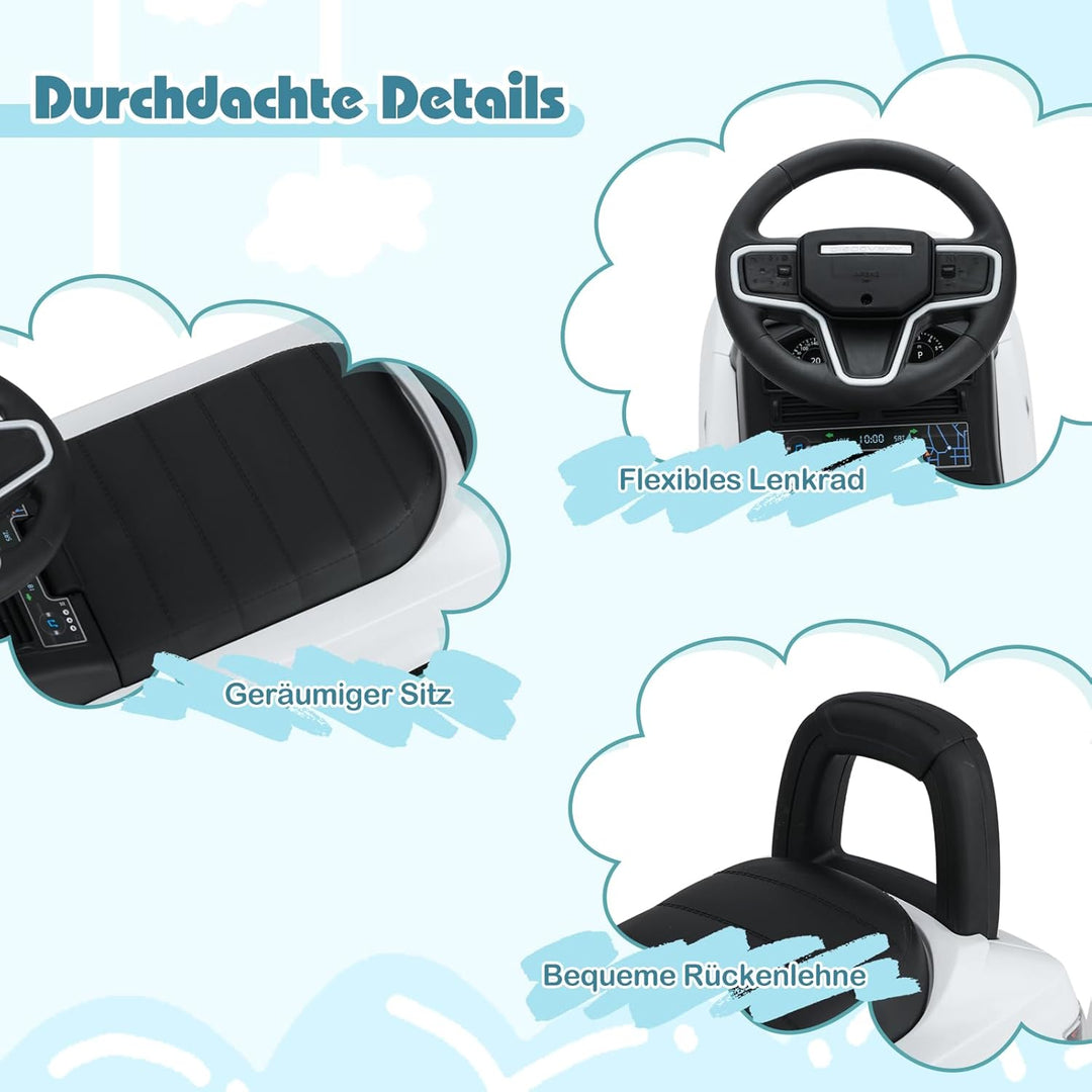 COSTWAY Rutschauto ab 1 Jahr, Rutschfahrzeug mit Stauraum unter Sitz, Rutscher Kinderauto mit Hupe &