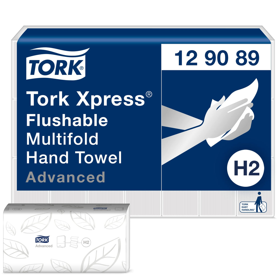 Tork Xpress weiche Multifold Papierhandtücher schnellauflösend 129089 - H2 Advanced Falthandtücher f