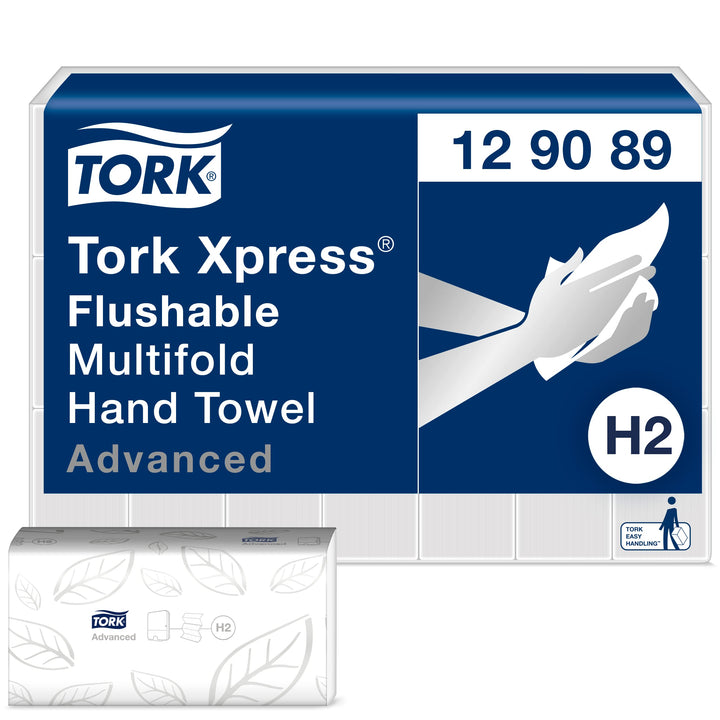 Tork Xpress weiche Multifold Papierhandtücher schnellauflösend 129089 - H2 Advanced Falthandtücher f