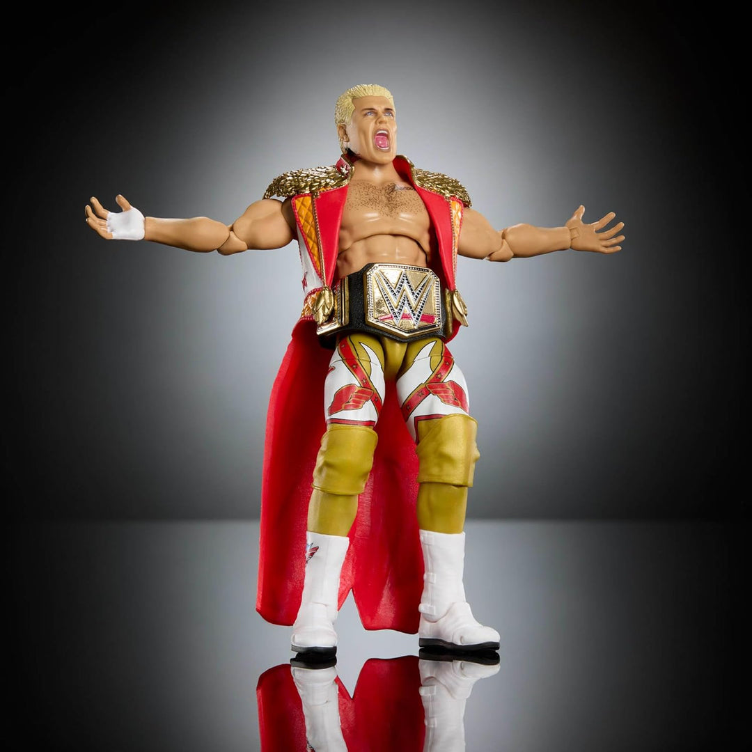Mattel WWE Ultimate Edition Actionfigur und Zubehör im Set, ca. 15 cm grosse Cody Rhodes Sammelfigur