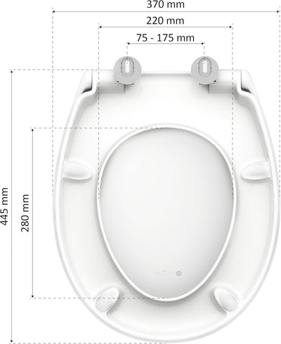 instmaier Toilettendeckel mit Absenkautomatik weiss | Made in Germany | ovale Form | Toilettensitz a