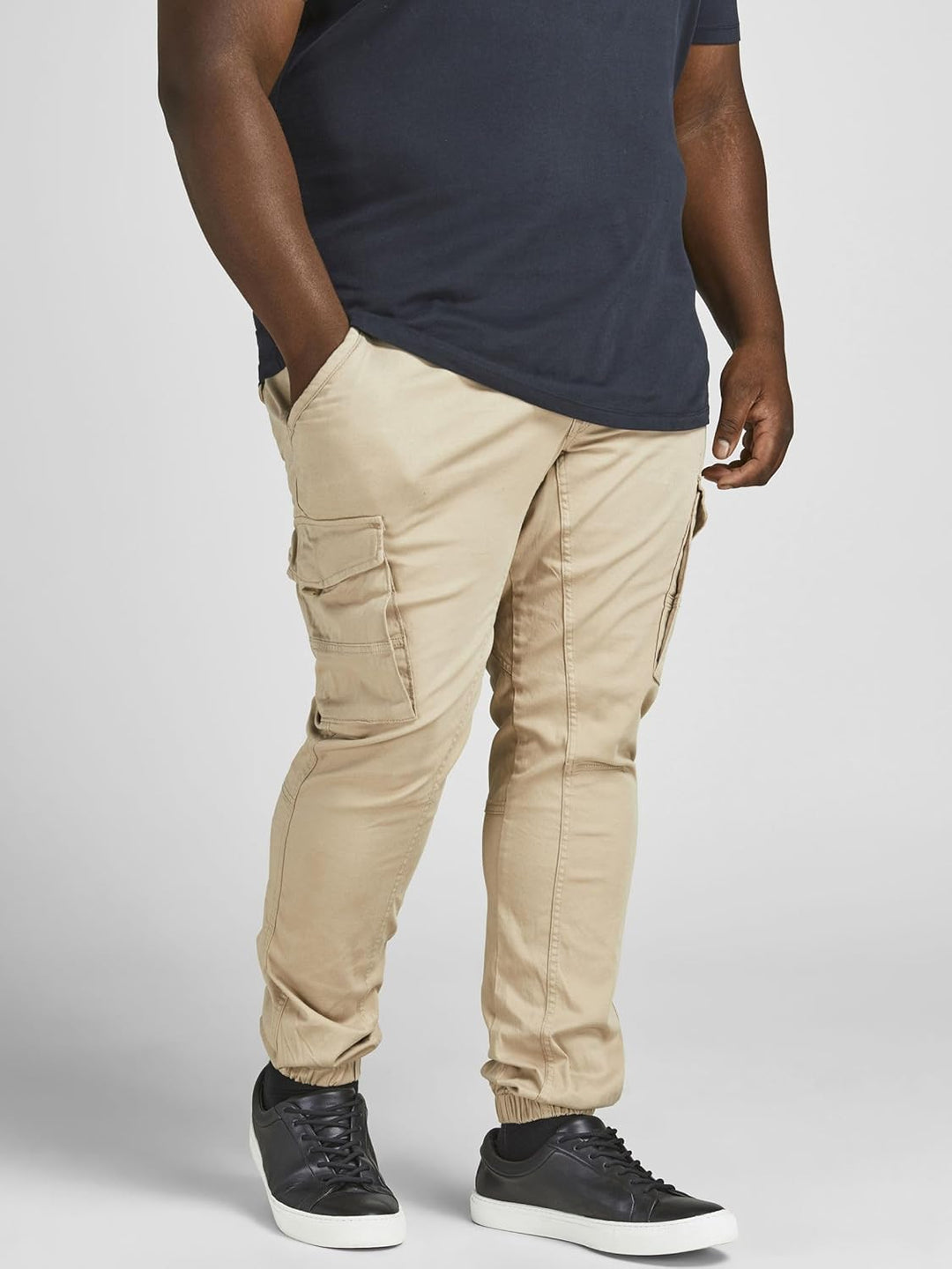 JACK & JONES Male Chino Hose Plus Size Slim Tapered Fit Chino Hose 40W / 30L Crockery, 40W / 30L Cro