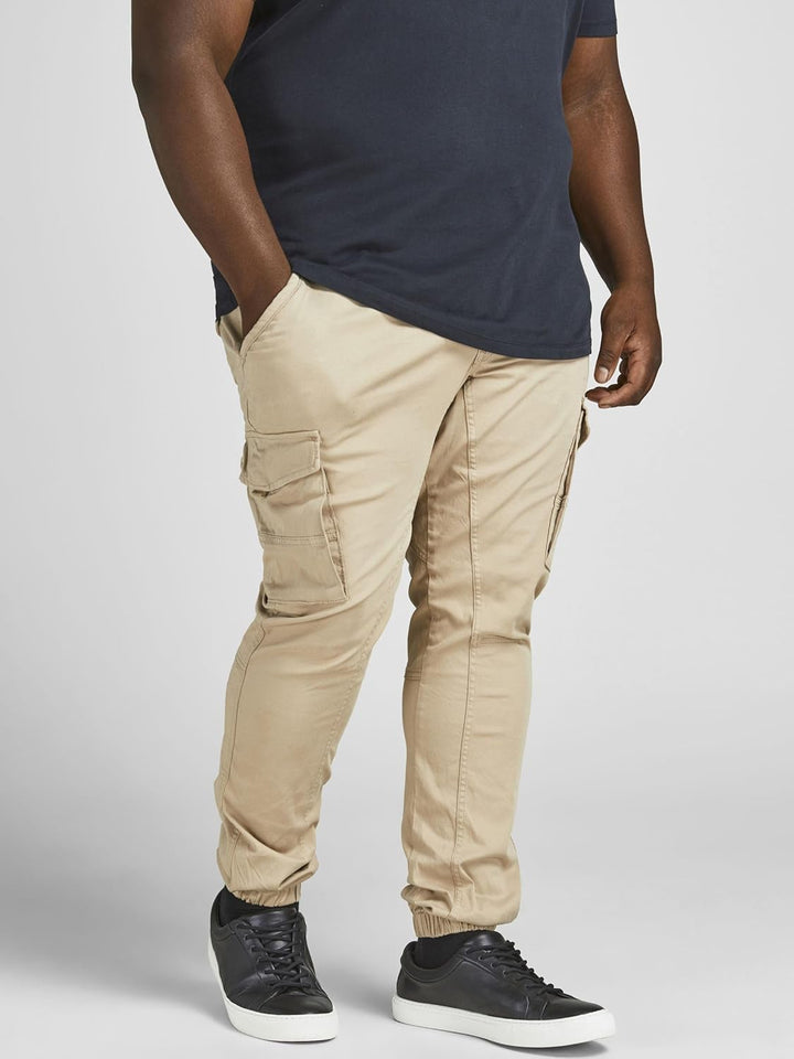 JACK & JONES Male Chino Hose Plus Size Slim Tapered Fit Chino Hose 40W / 30L Crockery, 40W / 30L Cro