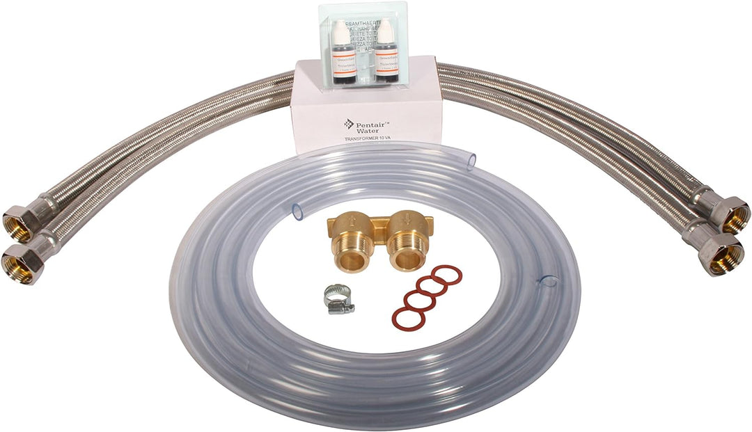 Aqmos R2D2-32 Wasserenthärtungsanlage mit Anschlussset und Montageblock, für Haushalte bis zu 5 Pers