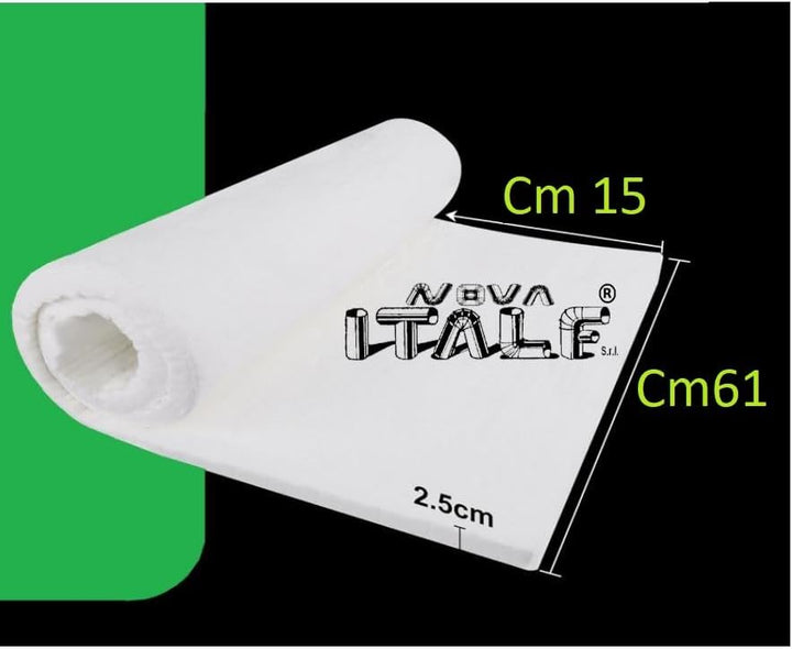 Isolierung aus Keramikfaser, Dicke 25 mm, Dichte 96 kg/m³, Isolierung für Kamin, Schornstein, Küche,