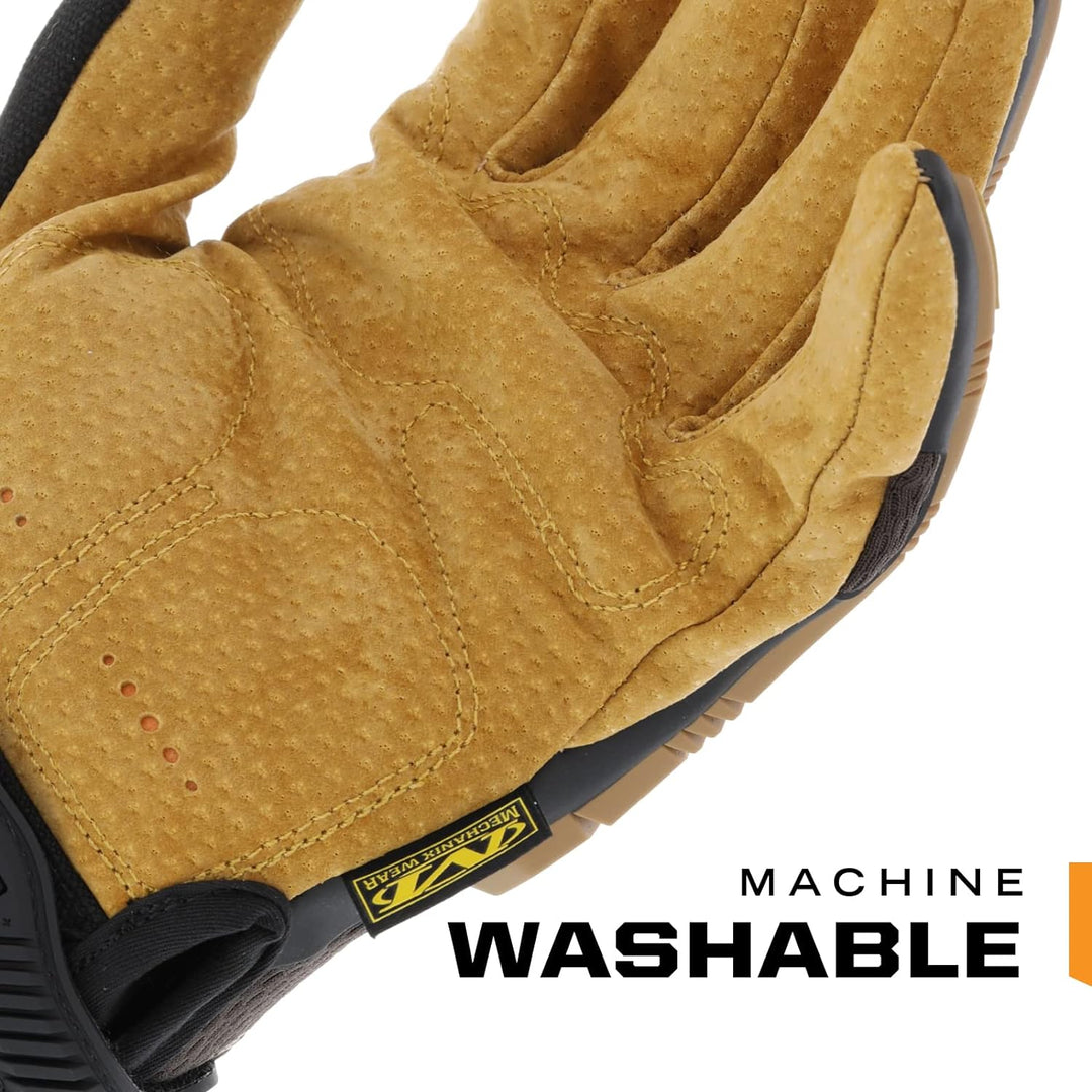 Mechanix Wear M-Pact Lederhandschuhe (Grösse S, Schwarz/Braun)