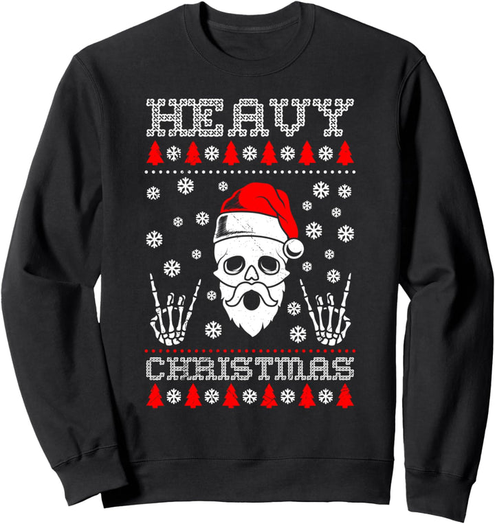 Heavy Christmas Metal Nikolaus Weihnachten Ugly Christmas Sweatshirt