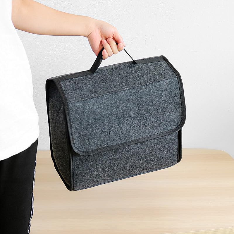 2 Stück Kofferraum Organizer, 35 * 20 * 30cm,Auto Kofferraum Organizer, Filz Box Kofferraumtasche To