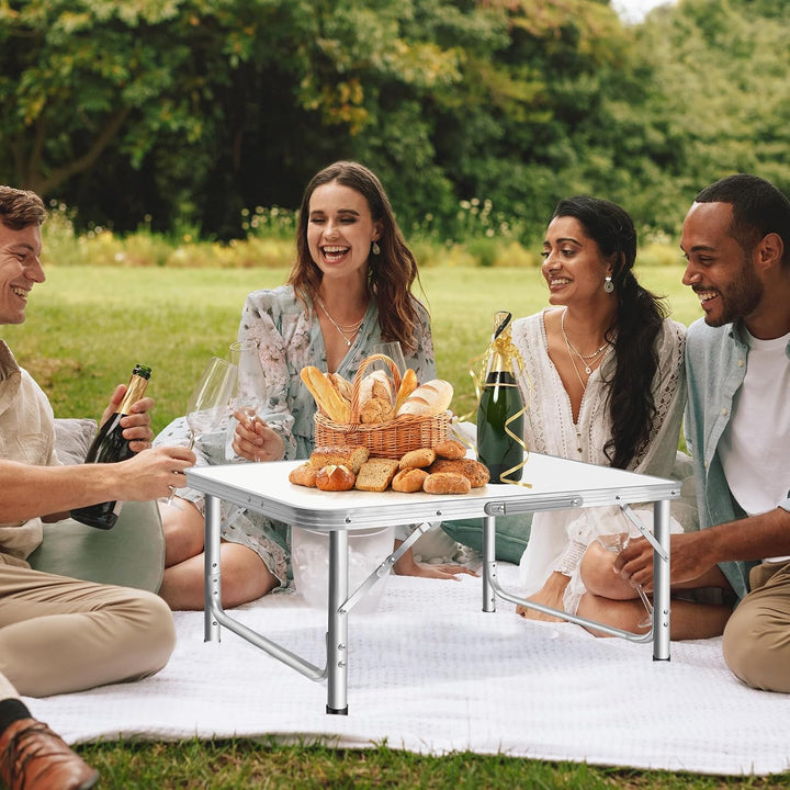 HSHa Klappbarer Campingtisch Gartentisch Reisetisch 2 Höhen-70/33 cm Kleiner Klapptisch, Klapptisch