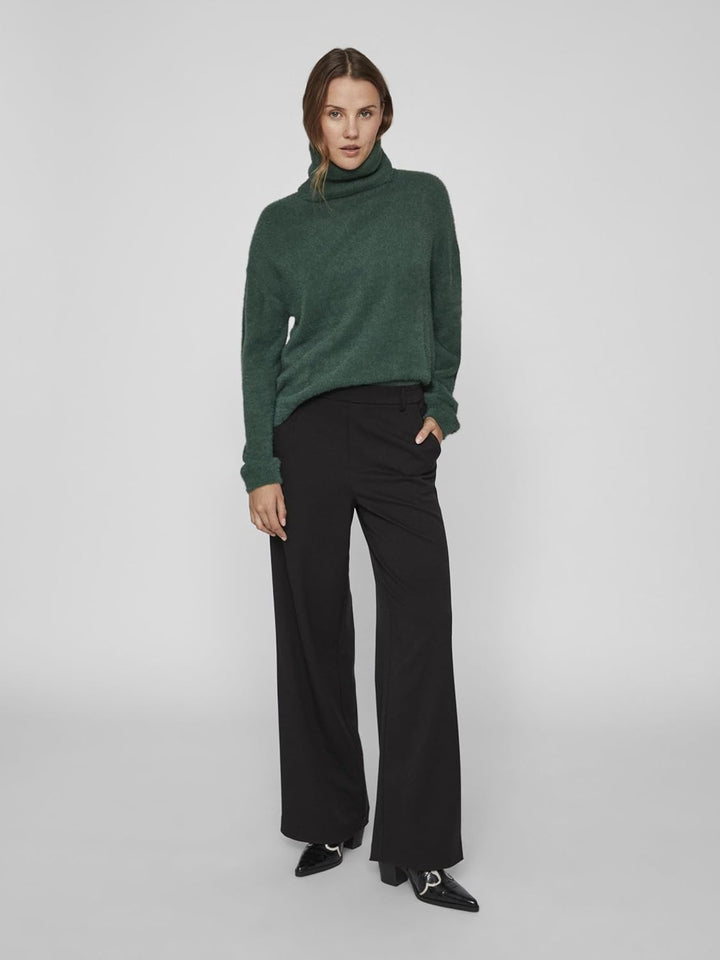 Vila Damen Vilajuli Rollneck L/S Knit-Noos Pullover, Pineneedle
