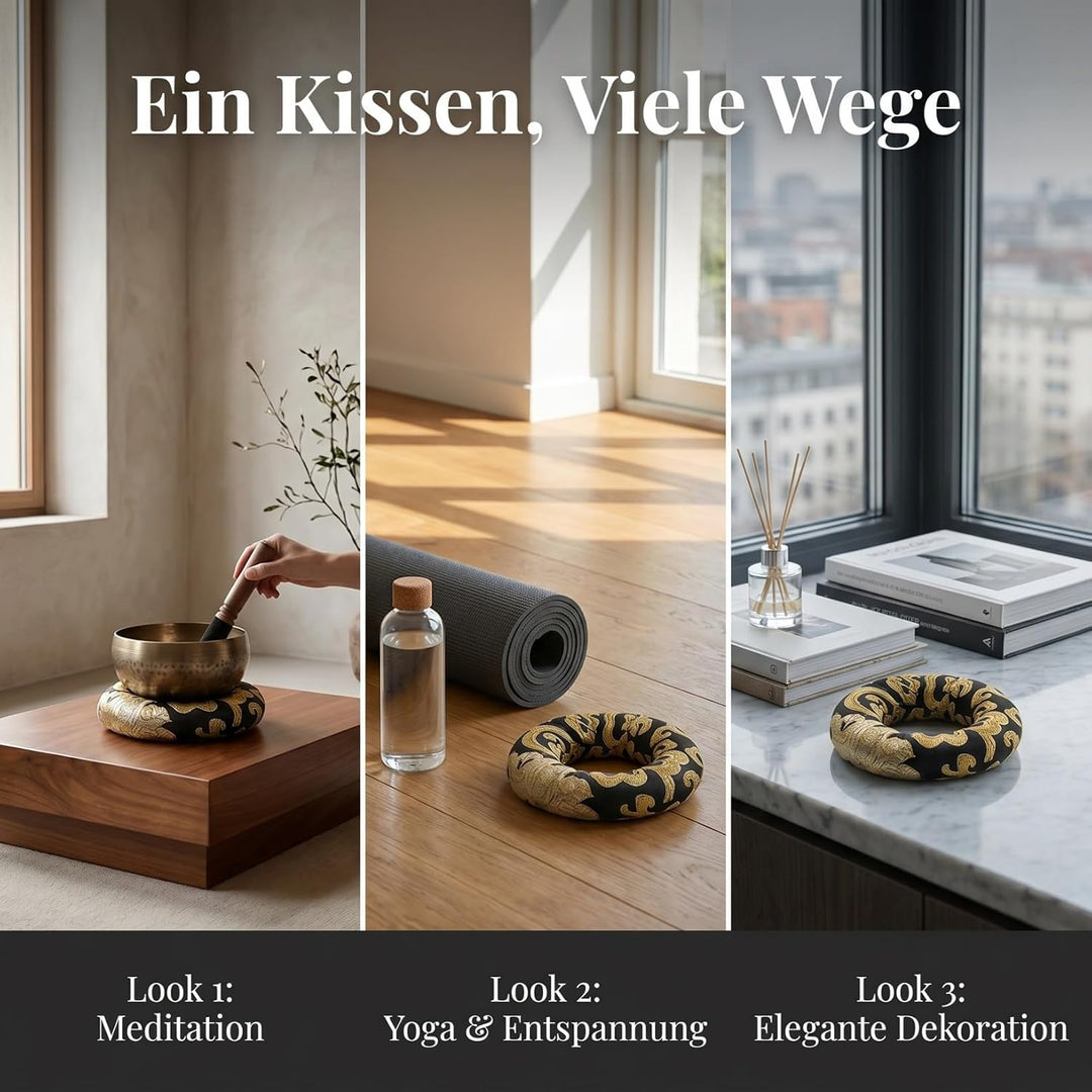 ibasenice 3stücke Klangschalenkissen Aus Hochwertigem Stabilem Material Handgefertigtes Besticktes D