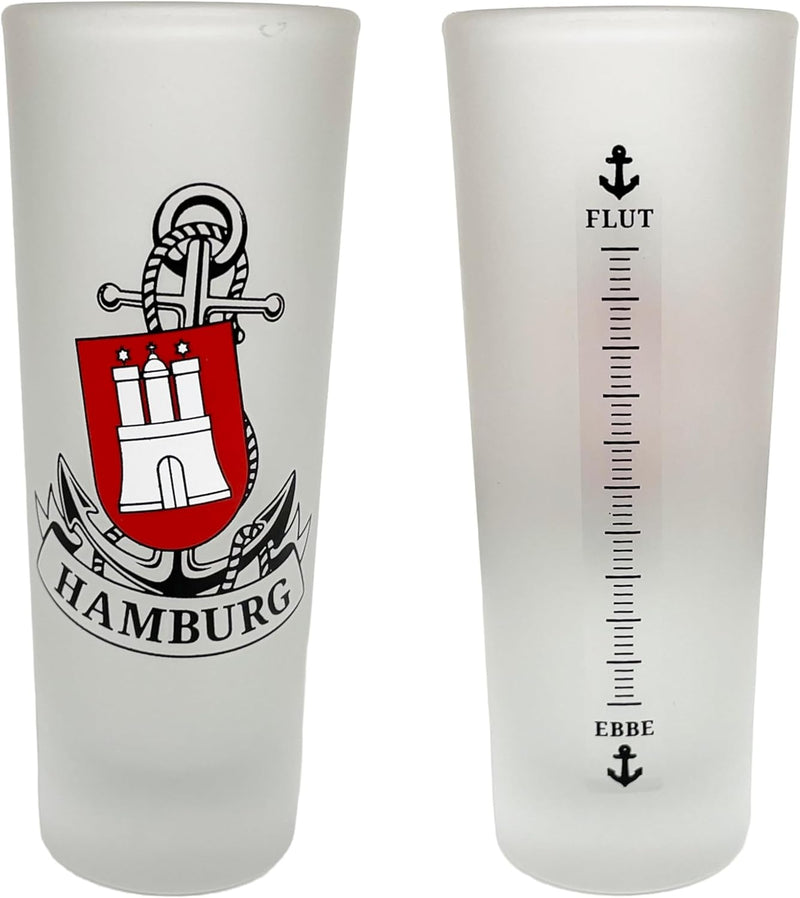 3forCologne Schnapsgläser 6,5cl | 6er Set | Hamburg Anker | Pinnchen, Shotgläser, Tequila, Vodka, Ob