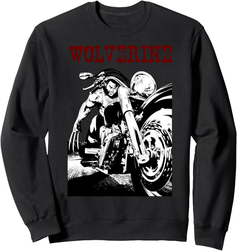 Marvel X-Men Wolverine Young Biker Logan Motorcycle Sweatshirt