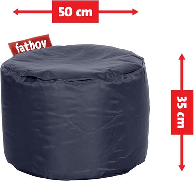 Fatboy® Point Hocker Nylon Blau | Runder Sitzhocker | Trendiger Poef/Fussbank/Beistelltisch | 35 x ø