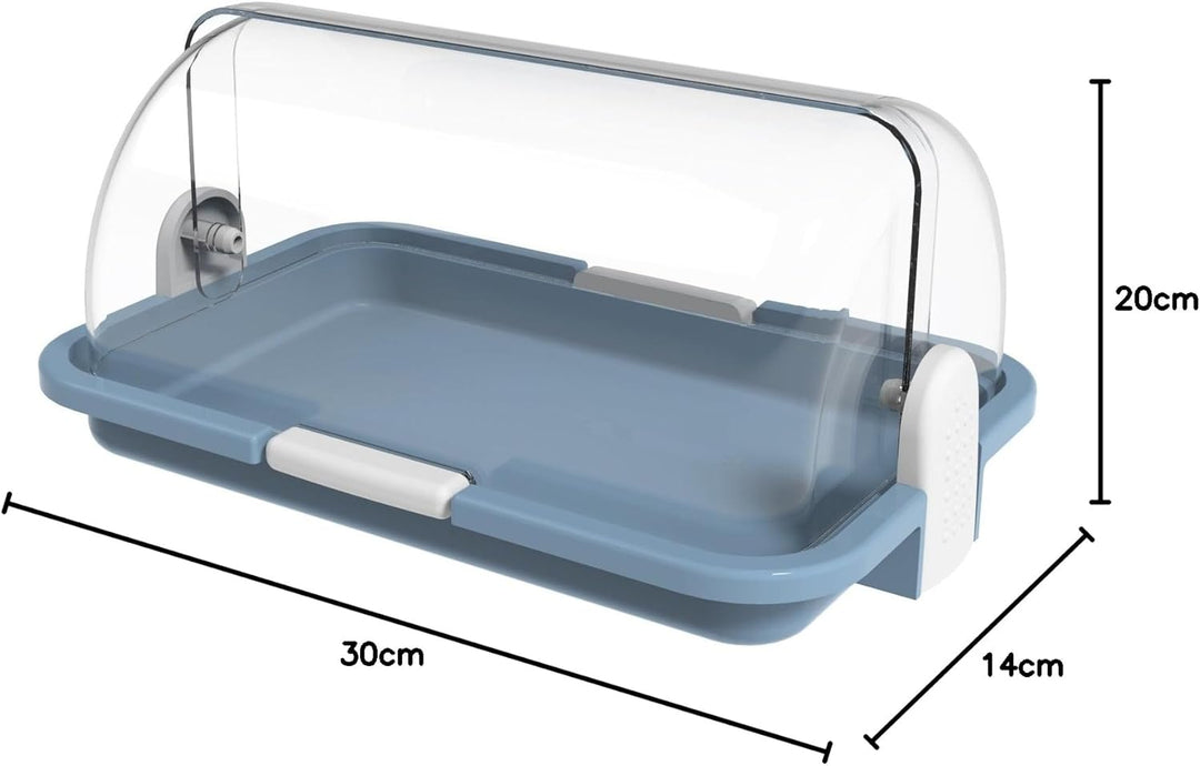 BIESSE Brotkasten-Mehrzweck, Plastik, Blau, 30 x 20 x 14 cm 30 x 20 x 14 cm Blau, 30 x 20 x 14 cm Bl