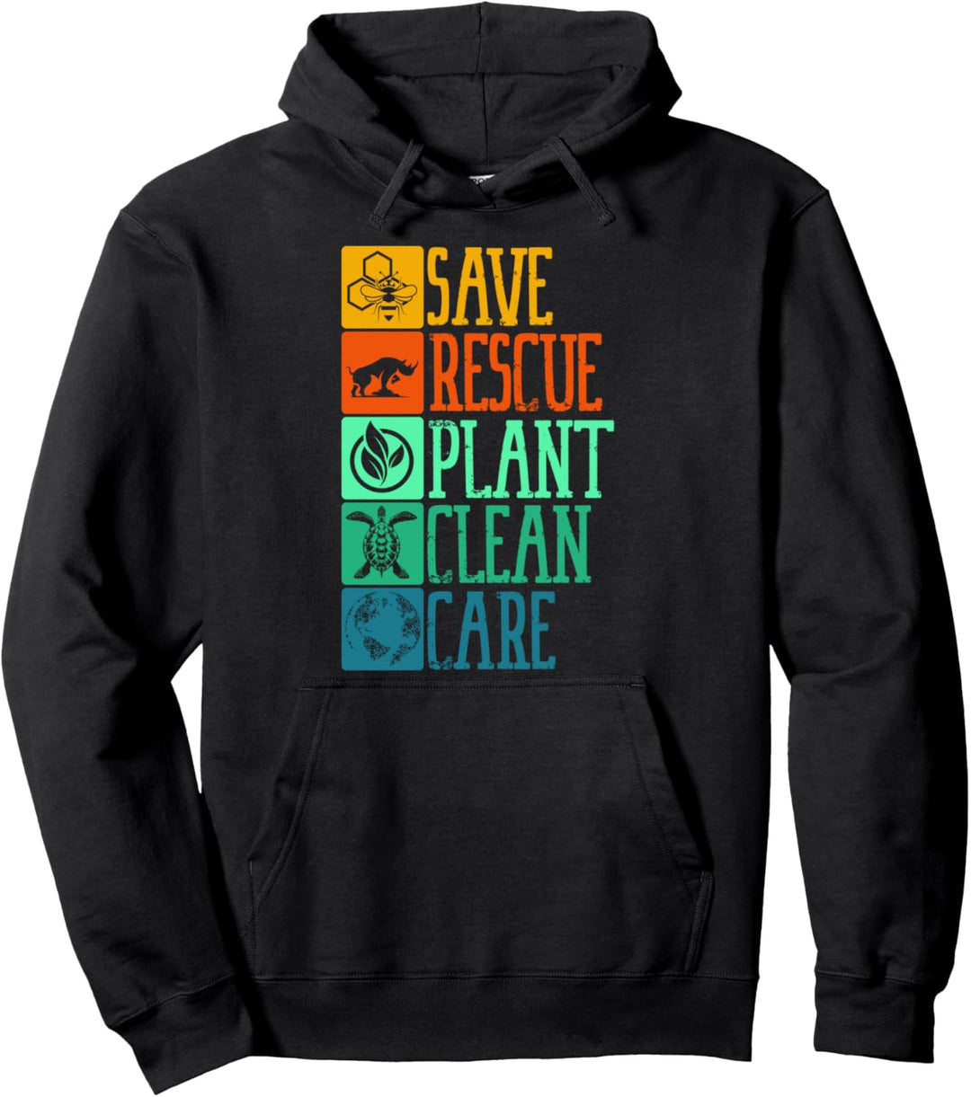 Retten Pflanzen Reinigen Pflegen Schildkröten Tiere Recyceln Pullover Hoodie