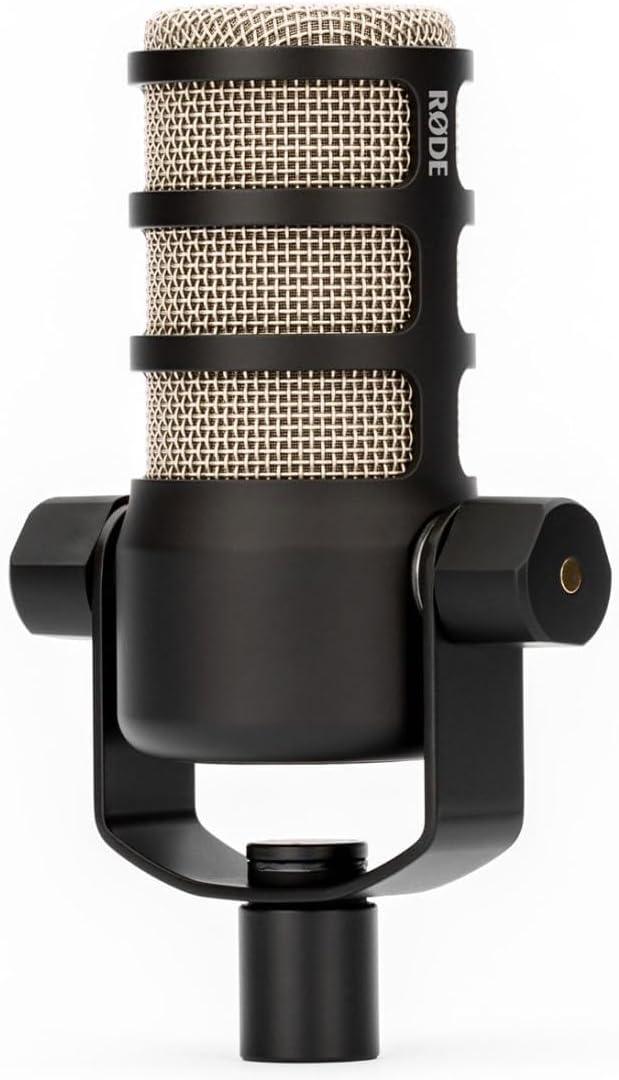 Rode Podmic Podcast-Mikrofon + keepdrum MS138 Gelenkarm-Stativ Weiss PodMic Schwarz/ Weiss, PodMic S