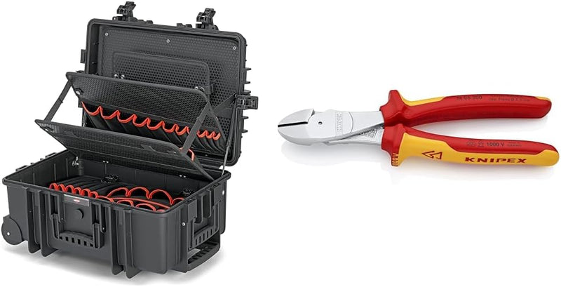 KNIPEX 00 21 37 LE Werkzeugkoffer "Robust45 Move" Werkzeug-Trolley | Rollkoffer leer & Kraft-Seitens