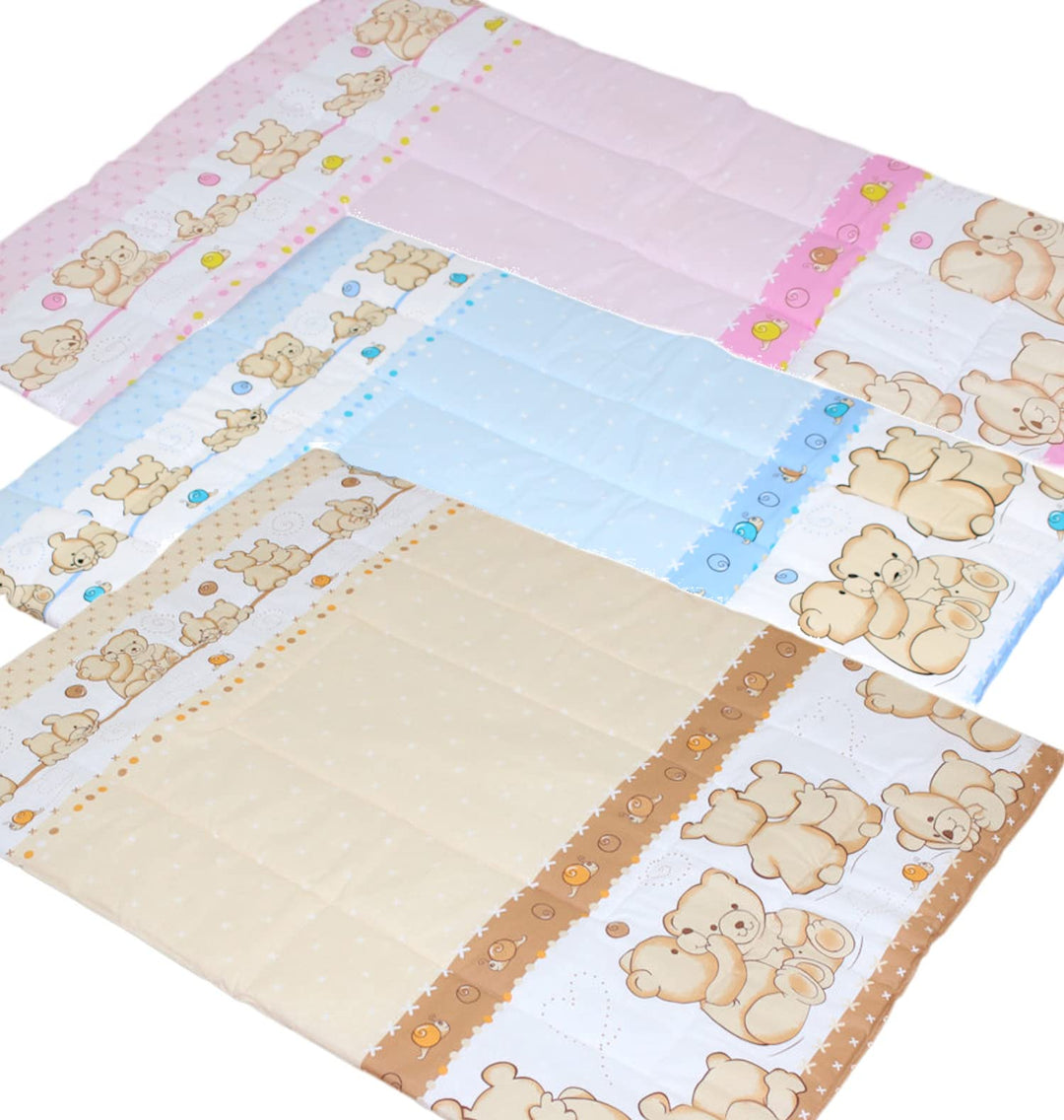 Spielmatte Spieldecke Krabbeldecke - Bärchen in Braun -4251 Kinder Baby Decke, 100% Baumwolle (Blau)