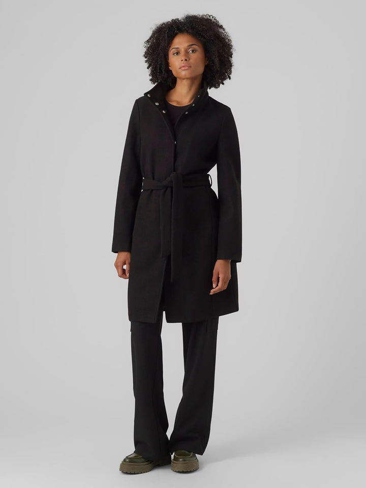VERO MODA Female Mantel VMPOPALLY Mantel | Coat L Silver Mink/Detail:melange, L Silver Mink/Detail:m