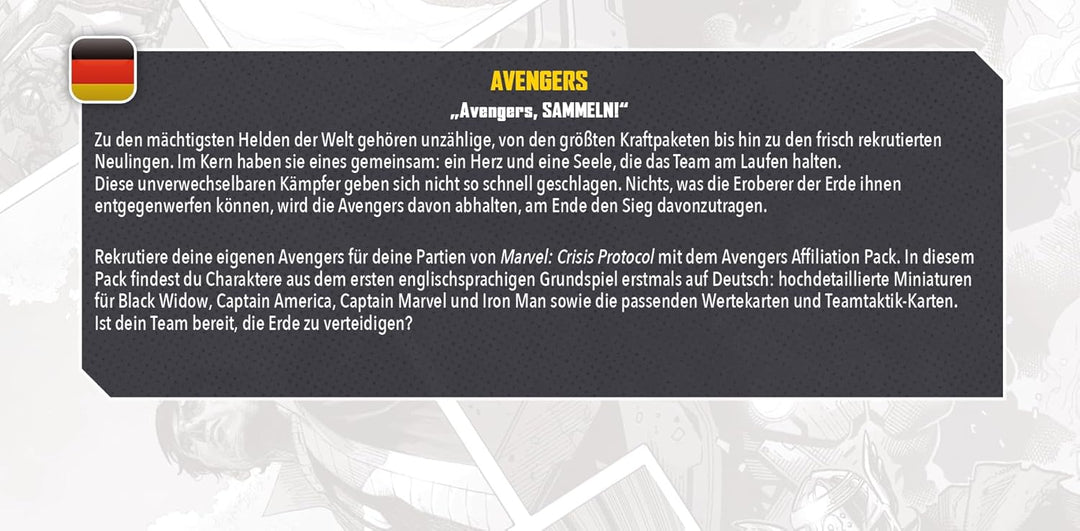 Atomic Mass Games, Marvel: Crisis Protocol – Avengers, Affiliation-Erweiterung, Tabletop, 2 Spieler,