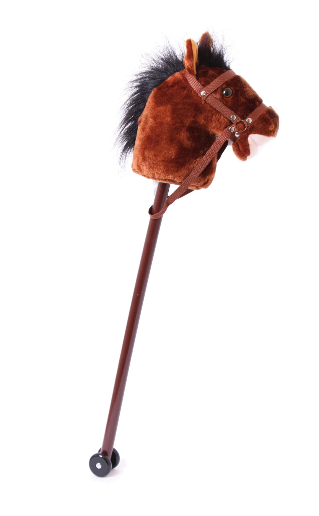 small foot Steckenpferd "Donner" mit Sound und weichem Textilkopf, Holzstecken mit zwei Rollen, ab 3
