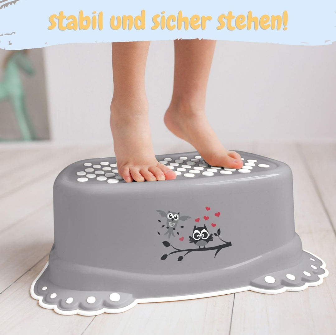 Kinderhocker TÜV Rheinland geprüft! Kinder Toilettenhocker mit Anti-Rutsch Beschichtung für Stabilit
