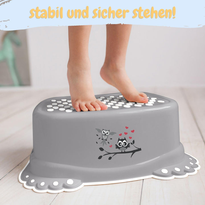 Kinderhocker TÜV Rheinland geprüft! Kinder Toilettenhocker mit Anti-Rutsch Beschichtung für Stabilit