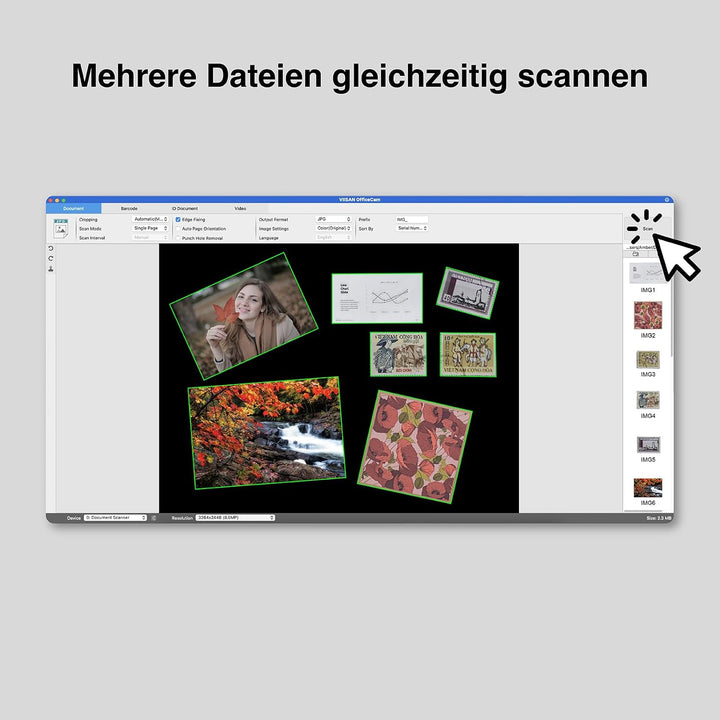 VIISAN DB8401 4K A4 Dokumentenscanner &amp; Buchscanner – 16MP Overhead Scanner für Dokumente &amp; Bücher,