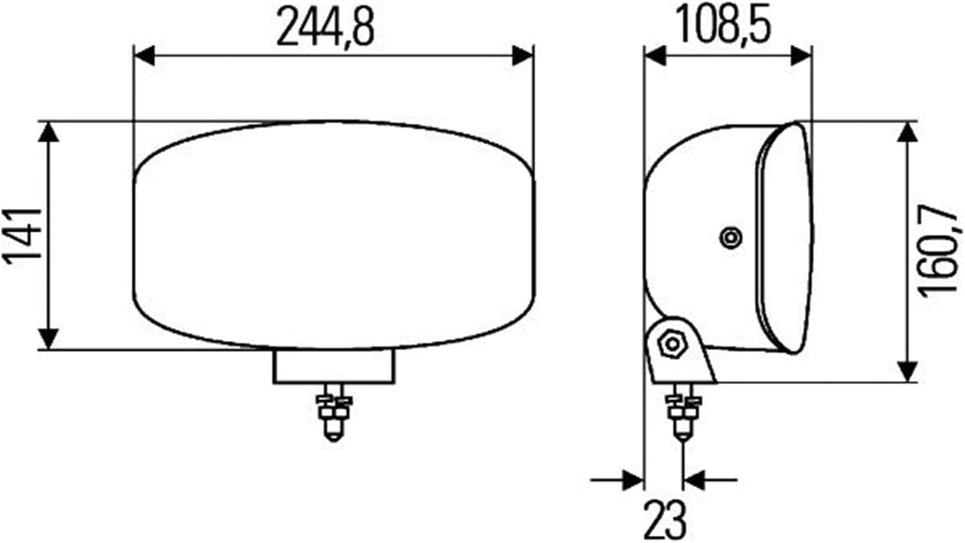 HELLA - Halogen-Fernscheinwerfer - Jumbo 320 - ECE-R7/E1 1655/ECE-R112 - 12/24V - 1FE 008 773-041 mi